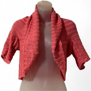Charlotte Russe Coral Textured Shrug